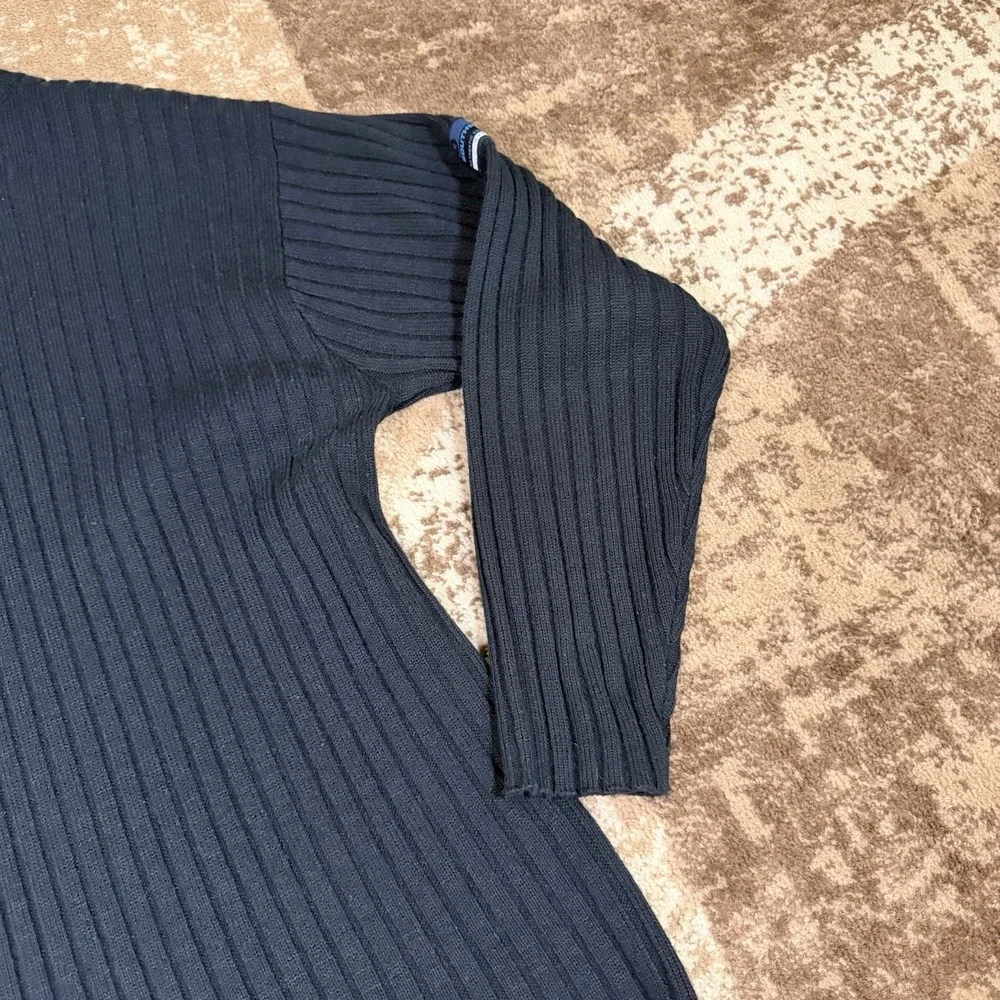 Southpole Sweater Mens Large Navy Turtleneck Ribbed VTG‎ Y2K Rib Knit Pullover